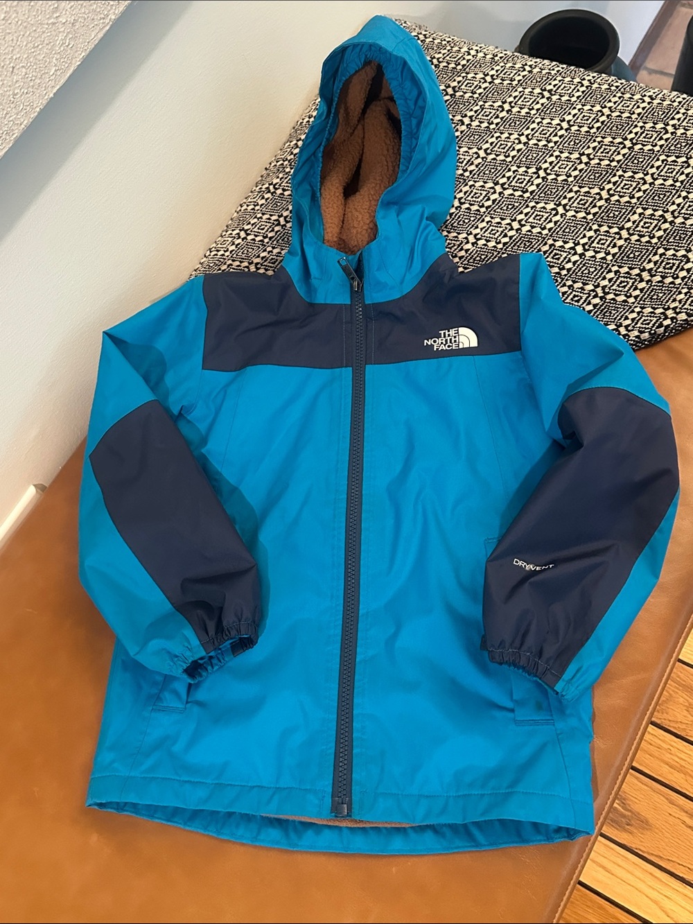 The North Face Boys' Teal and Navy Hooded Coat